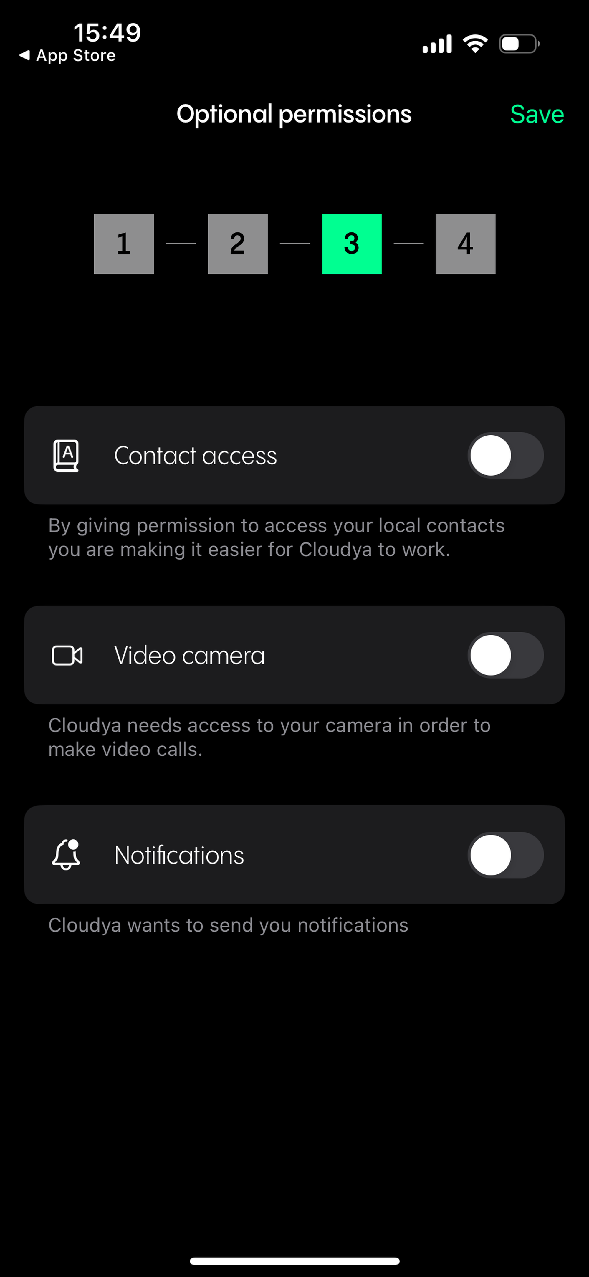 cloudya_mobile_app_ios_getting_started_contact_video_notifications_access.png